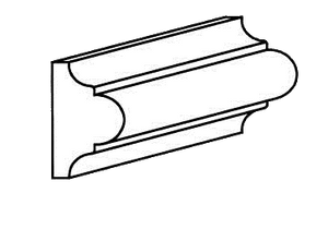 AM54 - Architectural moldings 5/8"X 1 1/8"H x 96'' L (Aspen - Galactic)