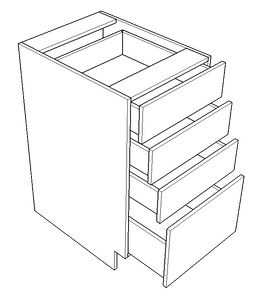 Four Drawer Base (Breckenridge - Lithium)