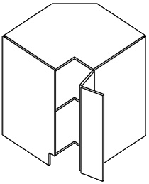 90°Full Door Base Corner (Aspen - Galactic)