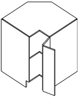 90°Full Door Base Corner (Vail - Pure)