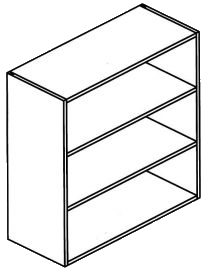 Wall Bookcase - (Telluride - Ebony)