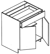 Base with Drawer - Double Door (Stowe - Ebony)