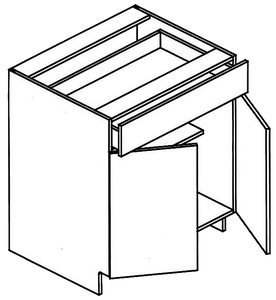 Base with Drawer - Double Door (Breckenridge - Orion Gray )