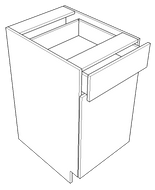 Base with Drawer - Single Door (Stowe - Cream White)