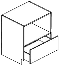 Drawer base / 18" open shelf (Breckenridge - Orion Gray)