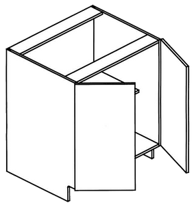 Full Door Base - Double Door (Breckenridge - Orion Gray )