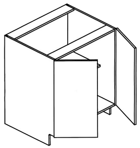 Full Door Base - Double Door (Alta - Celeste)