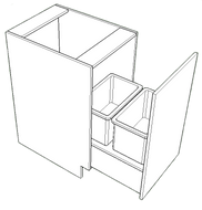 Pull Out Full Door Base with Waste Bin C-A2 - 15