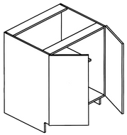 Full Door Base - Double Door (Telluride - Cream White)