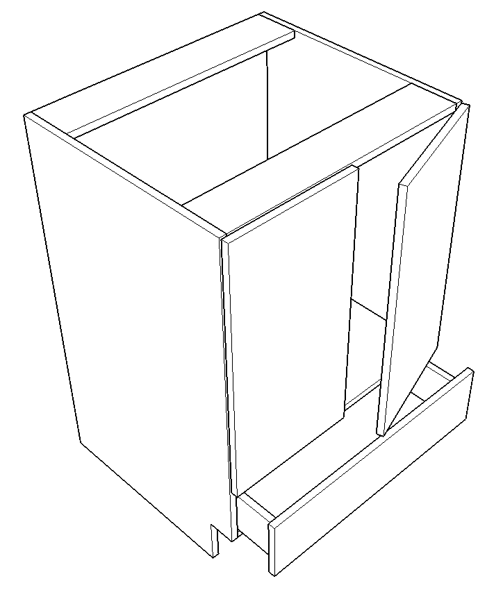 Vanity - Full Door And Bottom Drawer (Aspen - Lithium)