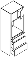 Tall - Single Oven - 3 drawers (Aspen - Lithium)
