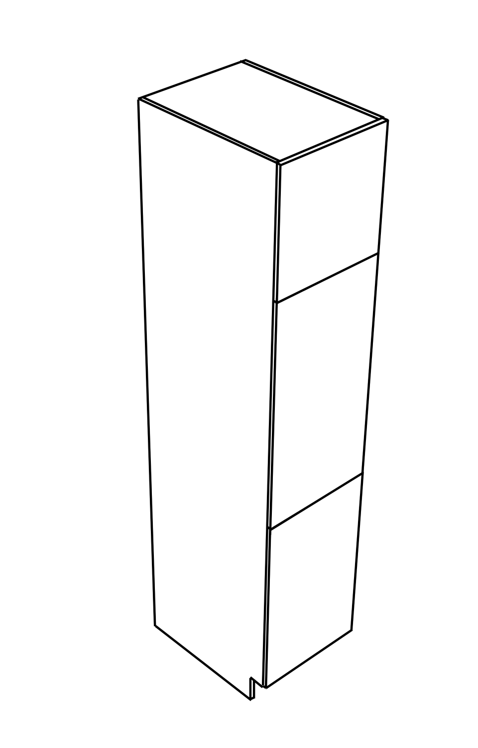 Tall Pantry - Single Door (Alta - Ebony)