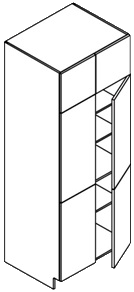 Tall Pantry - Double Door (Aspen - Ebony)