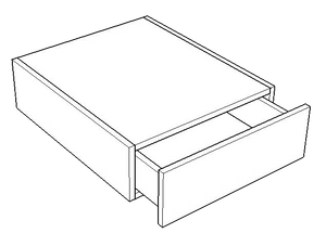 Vanity - Lap Knee Drawer (Stowe - Cream White)
