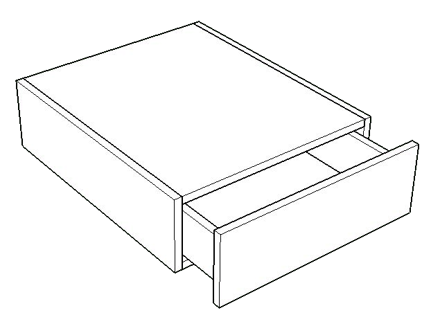 Vanity - Lap Knee Drawer (Stowe - Cream White)