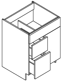 Vanity - Sink Base With Drawers - Single Door - Left (Aspen - Celeste)