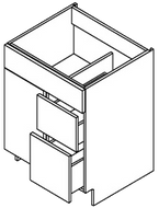Vanity - Sink Base With Drawers - Single Door - Right (Vail - Orion Gray)