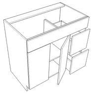 Vanity - Sink Base With Drawers - Double Door - Right (Alta - Celeste)