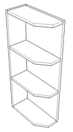 Wall Decorative Shelves - Left - (Vail - Ebony)