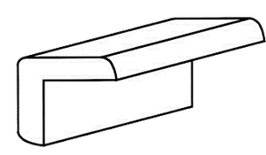 ECM - Finishing moldings  1" X 1" X 96" (Aspen - Cream White)