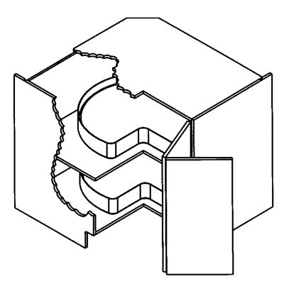 90° Full Door Base Corner with Super Susan SS30 (Alta - Celeste)