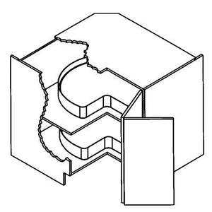 90° Full Door Base Corner with Super Susan SS30 (Aspen - Ebony)