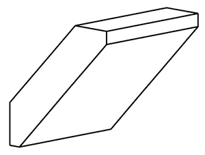 OG36 - Ogee moldings 2 3/8"H x 2¼"D x 96"L (Breckenridge - Orion Gray )