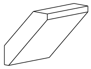 OG36 - Ogee moldings 2 3/8"H x 2¼"D x 96"L (Telluride - Celeste)