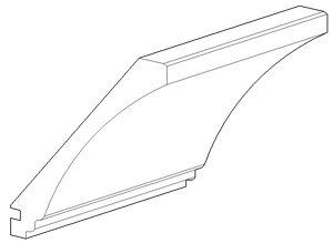 OG63 - Ogee moldings 3 3/16"H x 3"D x 96" L (Breckenridge - Cream White)