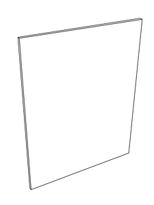Panel - Finished 1 Side for Wall Cabinet (Aspen - Cream White)