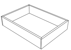 Roll Out Drawer  Cabinet (Alta - Cream White)