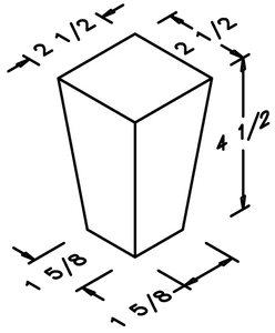 SQTLEG3 - Square Tapered Leg - Wood - 2_½" x 2_½" x 4_½" (Vail - Orion Gray)