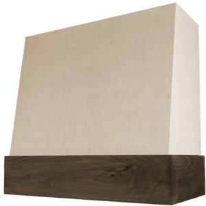 Range Hood - Angled Walnut Band Smooth (Telluride - Cream White)-QUOTE ON DEMAND