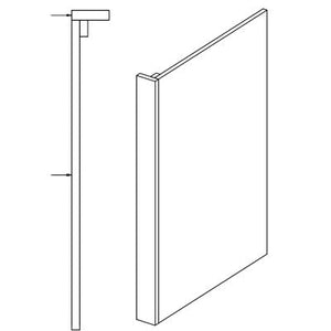 Base-End-Panel ( Left)  3''x 34.5'x 23.75''-Aspen - Ebony