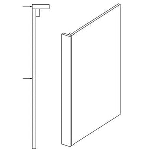 Base-End-Panel ( Left)  3''x 34.5'x 23.75''-Breckenridge - Cream White