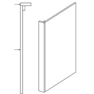 Base-End-Panel ( Right)  3''x 34.5'x 23.75''-Telluride - Pure